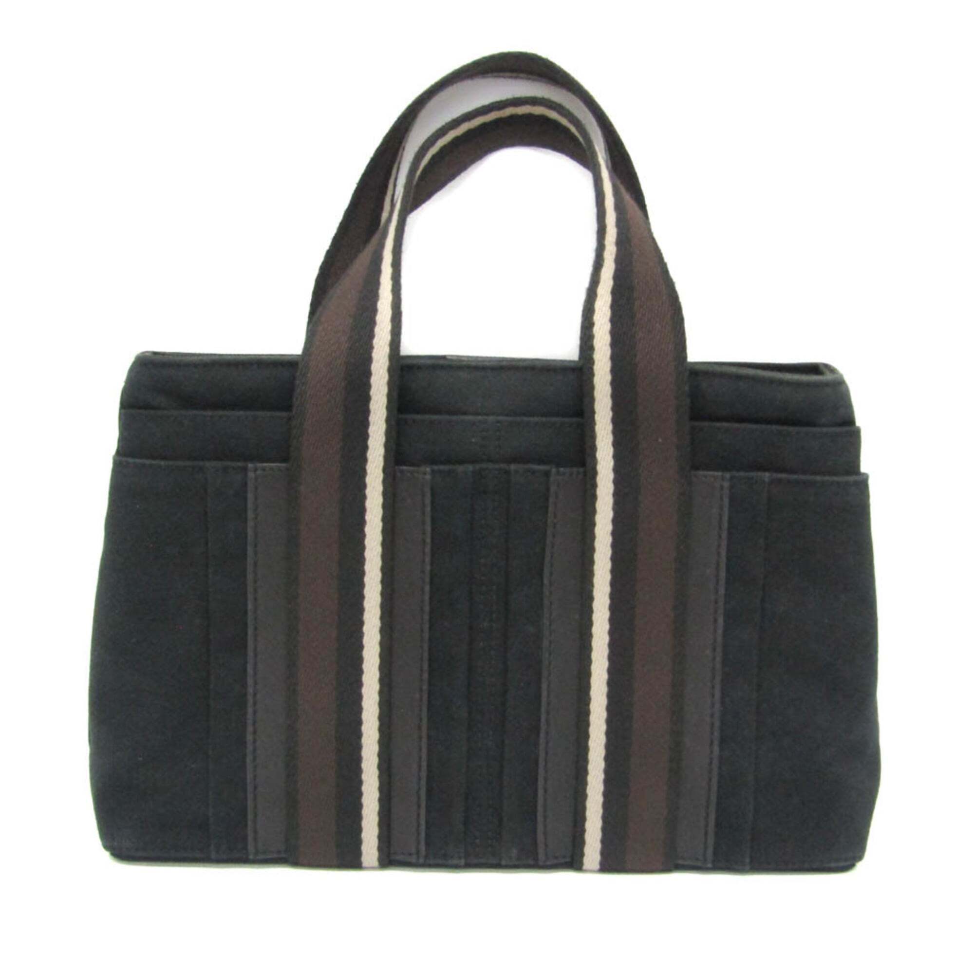 Hermes Troca Horizontal Pm Men,Women Leather,Cotton Handbag Black,Dark Brown